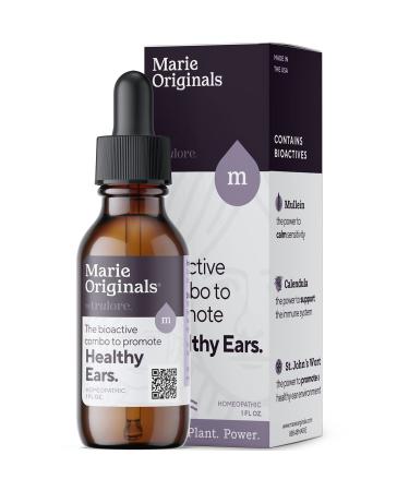 Organic Ear Oil for Ear Infections, All Natural Eardrops for Infection Prevention, Swimmer's Ear and Wax Removal - Kids, Adults, Baby, Dog Earache Remedy - with Mullein, Garlic | Marie Originals 1 Fl Oz (Pack of 1)