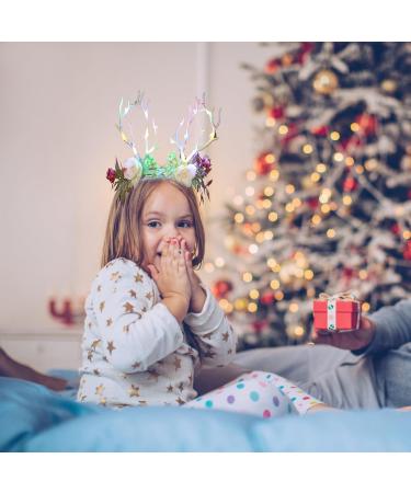 Christmas Luminous Antlers Hair Clips Luminous Antler Hair Clips LED Hair Accessories Reindeer Antlers Xmas Hairpins Xmas Glowing Hair Clips Glowing in The Dark Christmas Party Decorations(#2) - Buy Online on GoSupps.com