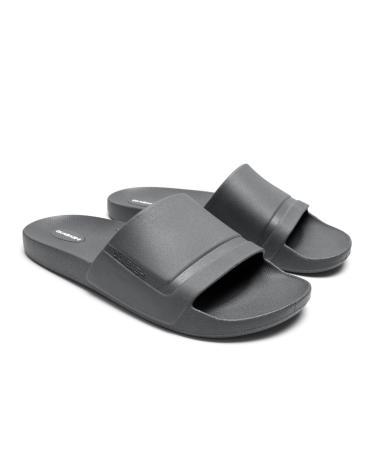 OKABASHI Men's Coast (Slate 12) | Comfortable Footbed w/Arch Support for All-Day Wear | Slip-Resistant & Waterproof | Sustainably Made in The USA