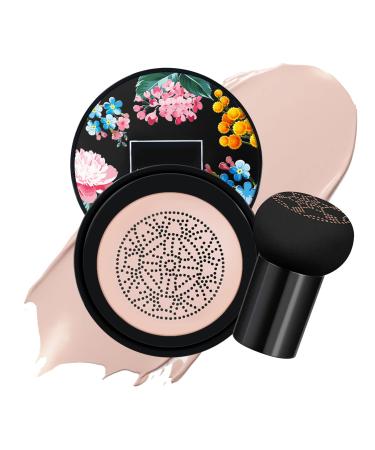Ownest Mushroom Head Air Cushion BB Cream Concealer Lasting Nude Makeup Moisturizing Brightening Pigment CC Liquid Foundation Even Skin Tone Makeup Base BB Cream -(Natural)