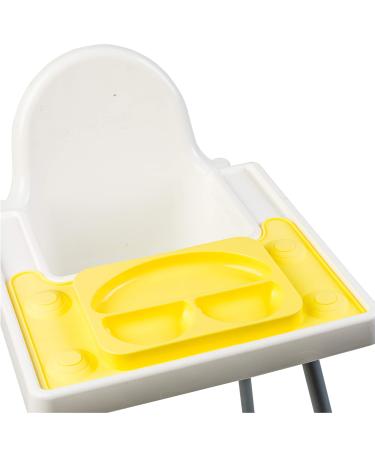 EasyMat 'Perfect Fit' Design for IKEA Antilop Highchair by EasyTots | Bespoke Design Baby Suction Plate & Placemat | Best Accessory for Baby Led Weaning Yellow