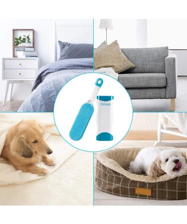 Grandomasi Self-Cleaning Lint Brush | Double-Sided Pet Fur & Lint Remover for Furniture & Carpets - Blue - Buy Online on GoSupps.com