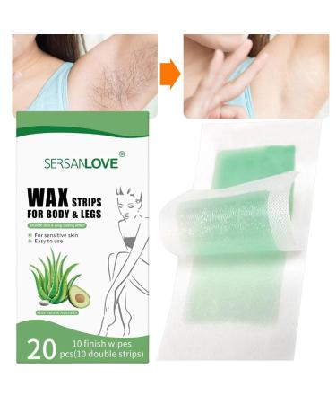 Wax Strips for Body Arms & Legs - Natural Hair Removal for All Skin Types | Women s Green Wax Strips - Buy Online on GoSupps.com