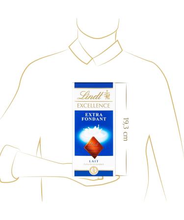 Lindt - EXCELLENCE Extra Fondant Tablet - Milk Chocolate 100g - Buy Online on GoSupps.com