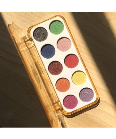 Eyeshadow Palette 10 Shades Highly Pigmented Eyeshadow Matte Shimmer Eyeshadow Pallet Long Lasting Make up Eye Shadows Cosmetics Kit for Women Shzons 02# Pearl Disc - Buy Online on GoSupps.com