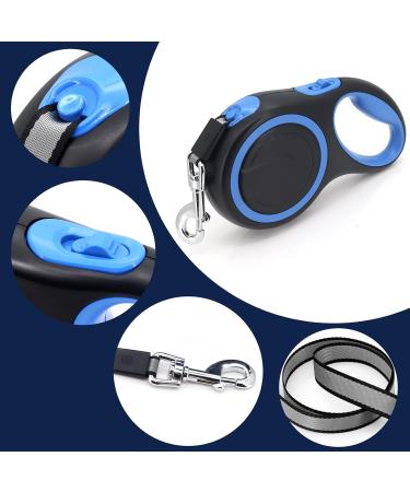 Moyouno 8m Retractable Dog Leash - High-End Automatic Dog Training Line for Small to Large Dogs (Up to 50kg) - Blue Color - Buy Online on GoSupps.com