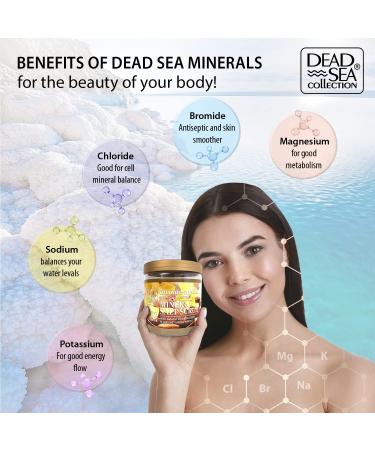 Dead Sea Collection Body Peeling 660g Natural Salt Scrub with Almond & Vanilla Oil | Organic Exfoliation & Minerals for Glowing Skin - Buy Online on GoSupps.com