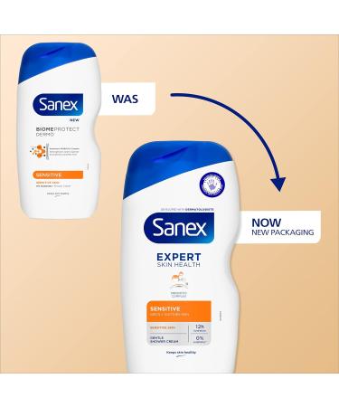 Sanex Body Wash Expert Skin Health Sensitive Shower Gel Dermatologist Tested Gentle for Sensitive Skin Multipack 6 Pack 450ml Bottles Shower Gel 450 ml (Pack of 6) - Buy Online on GoSupps.com