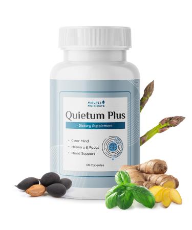 Quietum Plus Plant-Based Formula with Herbal Extracts Non-GMO GMP Certified 60 Capsules 1-Month Supply 30 Count (Pack of 1)