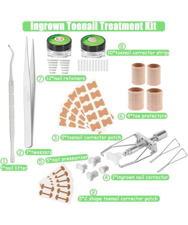 Braleto Toenail Clippers Set Manicure Tools Set for Thick Nails Stainless Steel Toenail Cutters Nail File Ingrown nail pliers Gel Big Toe Cap toenail corrector strips for Ingrown Toenail Treatment - Buy Online on GoSupps.com
