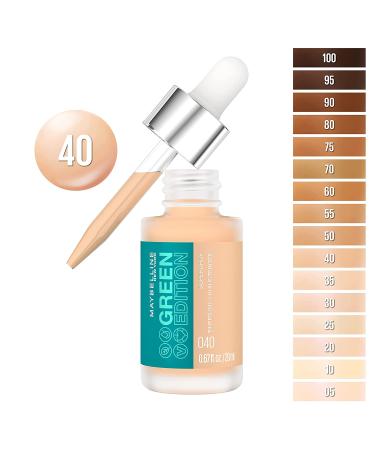 Maybelline Green Edition Superdrop Tinted Oil Base Makeup - Adjustable Natural Coverage Foundation with Jojoba & Marula Oil - 40, 1 Count - Buy Online on GoSupps.com