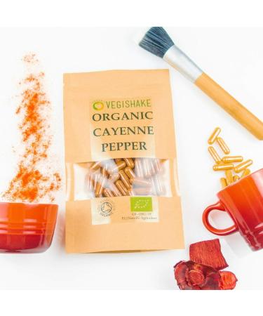 Organic Cayenne Pepper HPMC Capsules 900mg Supplements Fat Energy Burner Loss Diet Weight Satiety Management Vegan Halal Kosher (60 Capsules) 60 count (Pack of 1) - Buy Online on GoSupps.com