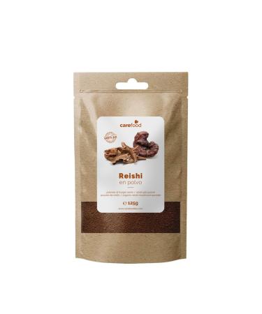 Carefood - Organic Pure Reishi Powder - 100% Organic Superfood Suitable for Vegans - Easy to Mix and Improve Sleep Quality - 125g