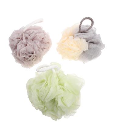 3pcs Bath Ball Bath Flower Bath Scrubbing Balls Bath Tool Bath Foaming Mesh Balls Supple Skin Scrubber Bathing Exfoliating Ball Body Scrubber Comfortable Bath Scrubber