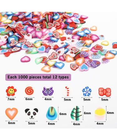 Naler 12000 Pieces 3D Polymer Clay Slices - DIY Nail Art Supplies for Nail Art Crafts - Buy Online on GoSupps.com