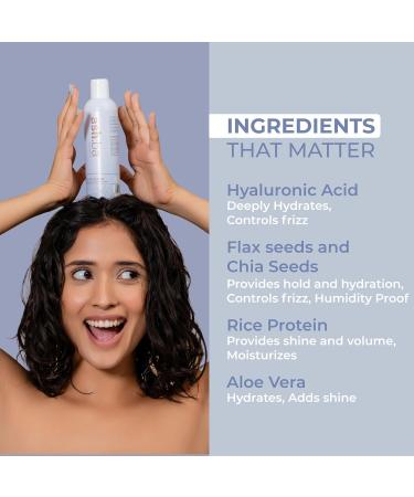 Botanics/Curl Styling Serum Gel With Hyaluronic Acid | Provides Intense Hydration Frizz Control Bouncy & Shiny Hair | Lightweight Non Sticky Hair Gel for Curly Hair For Men & Women - 237ml - Buy Online on GoSupps.com