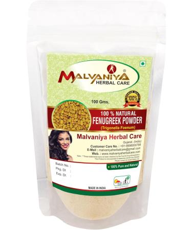 100% Natural Fenugreek Seeds Powder for LONG HAIRS NATURALLY by Malvaniya Herbal Care (100 g) (Only For External USe) - Buy Online on GoSupps.com