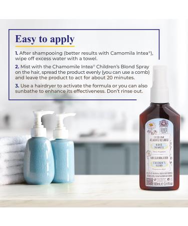 Camomila Intea Hair Lightener For Kids Premium Sun Lightening Spray for Hair Chamomile Hair Lightener Spray for Naturally Lighten Hair No Bleach/Ammonia Child-Friendly Formula - 3.4 Oz 3.40 Fl Oz (Pack of 1) - Buy Online on GoSupps.com