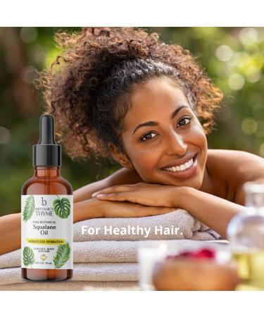 Brittanie's Thyme Squalane Skin Moisturizing Oil 2oz | Plant Derived Squalane for Face, Skin & Hair | Lightweight Formula - Buy Online on GoSupps.com