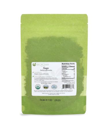 Biokoma Sage Dried Leaves 50g (1.76oz) - Pure & Organic | Resealable Moisture Proof Pouch - Buy Online on GoSupps.com