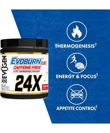 Evogen Evoburn Caffeine Free- Thermogenic Fat Burner for Men & Women | Energy & Focus | Advanced Metabolism Booster Fat Burner Formula with MitoBurn & Caffeine | Victory Punch | 30 Servings - Buy Online on GoSupps.com