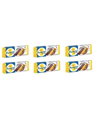 Pavesi Barilla Pavesi Pavesini Pack of 6 double egg biscuits with dark chocolate base 60g