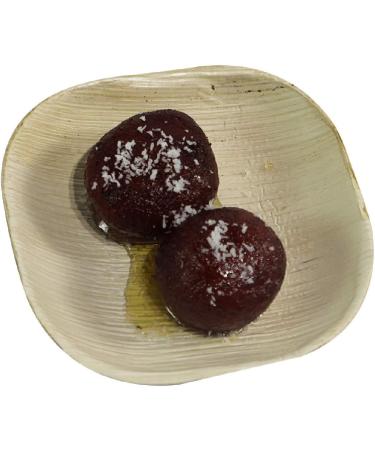 Eco Friendly Disposable Leaf Bowl- 4" Desrt Shallow Square Bowl | Pack of 10 10 4" Desert or Ice-Cream Bowl - Buy Online on GoSupps.com