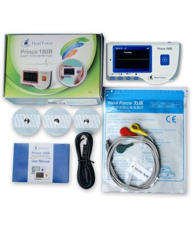 Heal Force Prince 180B Portable ECG Monitor Continuous Measuring With 3-Lead ECG Cable and Electrodes - Buy Online on GoSupps.com