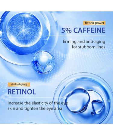 Eye Cream with Caffeine and Retinol for Puffy Eyes & Dark Circles Hydrating Under Eye Care Daily Wrinkle Cream | Lift Firm Eye | Reduce Wrinkles | Anti Aging Eye Cream with 360 massage Ball - Buy Online on GoSupps.com