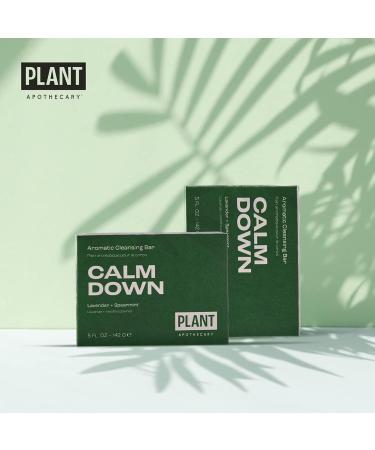 Plant Apothecary Calm Down Moisturizing Shea Butter Soap for Damaged and Dry Skin - Body Soap Bar with Spearmint and Lavender - Natural Ingredients - 5 oz - Buy Online on GoSupps.com