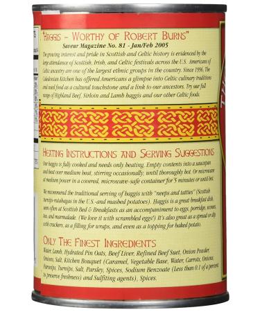 Caledonian Kitchen Haggis with Lamb 14.5 OZ - Authentic Scottish Recipe - Buy Online on GoSupps.com