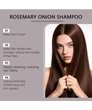  yxcully Onion Rosemary Shampoo for Hair Growth - 3 in 1 Hair Care Nourishing Cleansing Anti Hair Loss Thicker and Stronger Hair Frizz Control - Buy Online on GoSupps.com