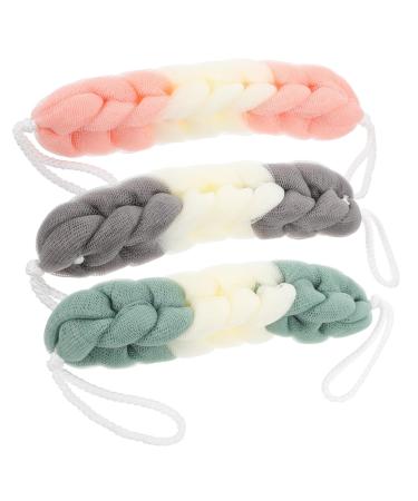 MERRYHAPY 3pcs Take a Shower and Rub Your Back Sponge Bath Shower Loofah Bathroom Shower Loofah Adults Shower Loofah Bath Loofah Long Shower Loofah Scrubber Household Polyester Cotton