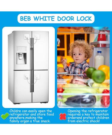 HBSFBH Refrigerator Lock - 4 Pack Child Safety Locks for Windows & Cabinets | No Drilling Child Safety Solutions | Secure Your Home Today! - Buy Online on GoSupps.com