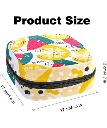 Women's Napkin Storage Bag - Portable Menstrual Cup & Bandages - Stylish Fruit Summer Pattern - Buy Online on GoSupps.com
