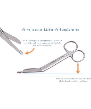 High-Quality Faude Bandage Scissors - Stainless Steel Lister Style for Bandages Plasters & Clothes (14.5cm) - International Shipping Available - Buy Online on GoSupps.com
