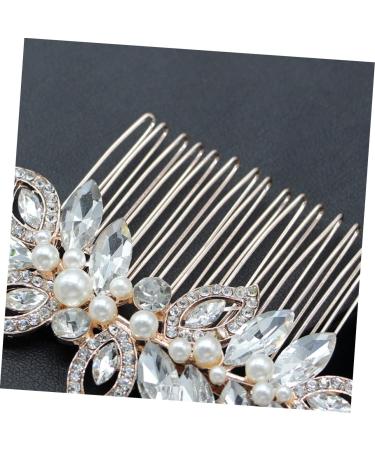Didiseaon Hair Comb for Women Wedding Hair Combs Hair Combs for Wedding Headpiece Barrettes for Women Gold Headpiece Wedding Headdress Tiara Women Hairpin Crystal Bride Accessories - Buy Online on GoSupps.com