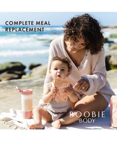 Boobie Body Superfood Protein Shake for Moms - Pregnancy Protein Powder with Lactation Support, Probiotics, Organic, Diary-Free, Gluten-Free, Vegan - Coffee Caramel Flavor (10 Packets) - Buy Online on GoSupps.com