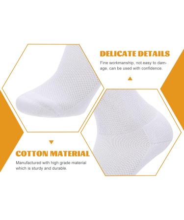 Healvian Long Diabetic Socks - 2 Pairs Anti-Odor Crew Sports Socks for Elderly Nursing - White for Women and Men - Buy Online on GoSupps.com