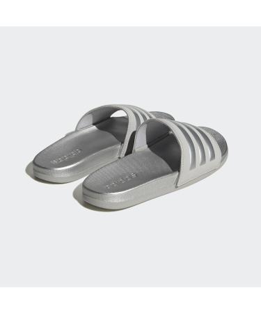Adidas Women's Adilette Comfort Slides Slippers - Grey Two/Silver Met. - Size 38 EU | International Shipping Available - Buy Online on GoSupps.com