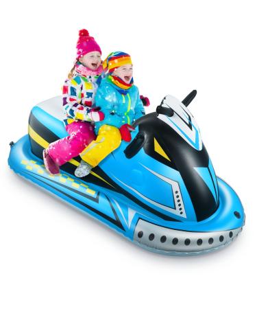 Inflatable Snow Sled for Kids and Adults, COKWEL Inflatable Sleds for Snow for Toddlers Snow Tube for Sledding with Reinforced Handles Snow Rider Winter Toys Ideal for Thanksgiving, Christmas
