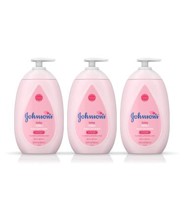 Johnson's Baby Moisturizing Pink Lotion with Coconut Oil Hypoallergenic 16.9 Fl Oz, (Pack of 3) 16.9 Fl Oz (Pack of 3)