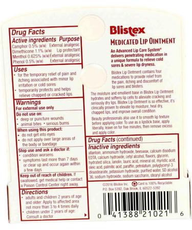 Blistex Lip Medicated Ointment - Pack of 3 | Soothes and protects lips - Buy Online on GoSupps.com