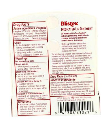 Blistex Lip Ointment 0.21oz - Soothing Relief for Chapped Lips | Shop Internationally - Buy Online on GoSupps.com