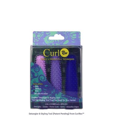 Detangling Styling Multi-use Gentle Flexible Tool All Hair Types Form Coils/Curls Twistouts Wash-N-Gos Smooth Edges Rod/Roller Set Braids Curl Guide Comb Brush Wear on Hands Natural Curly Coily Kinky Wavy Straight Hair Foo…
