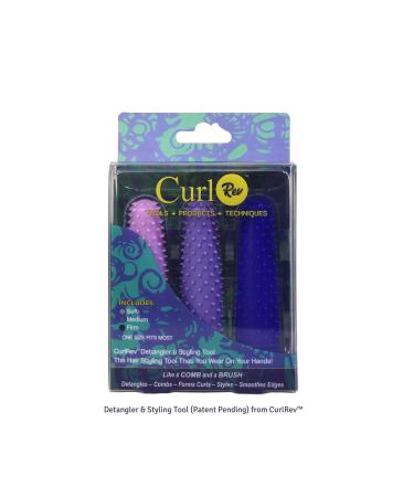 Detangling Styling Multi-use Gentle Flexible Tool All Hair Types Form Coils/Curls Twistouts Wash-N-Gos Smooth Edges Rod/Roller Set Braids Curl Guide Comb Brush Wear on Hands Natural Curly Coily Kinky Wavy Straight Hair Foo…