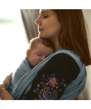 Didymos TTA-842-007 Baby Sling - Ocean Blue Size 7 (L) - Comfortable & Stylish Baby Carrier for International Shipping - Buy Online on GoSupps.com