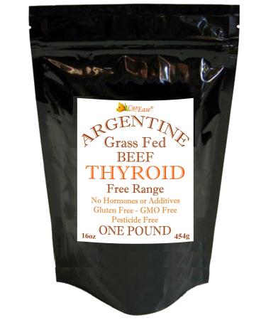 CurEase Beef Thyroid Powder - Argentine Grass Fed & Finished (16oz) Pound 1lb 908 Servings