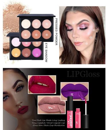 Professional Makeup Set with Cosmetic Bag - 20 Piece Essential Travel Make-up Palette for Teens & Adults - Buy Online on GoSupps.com