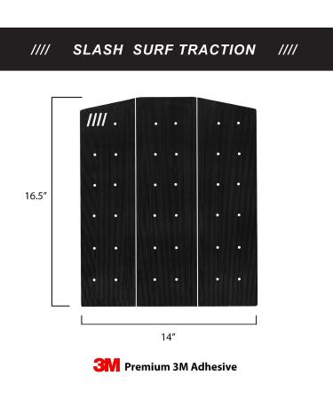 Slash Surfboard Traction Pad - 3 Piece Front Grip for Surf, Skim, Longboard, Wakesurf & Fish Boards | Maximum Grip Stomp Pad with 3M Adhesive - Buy Online on GoSupps.com